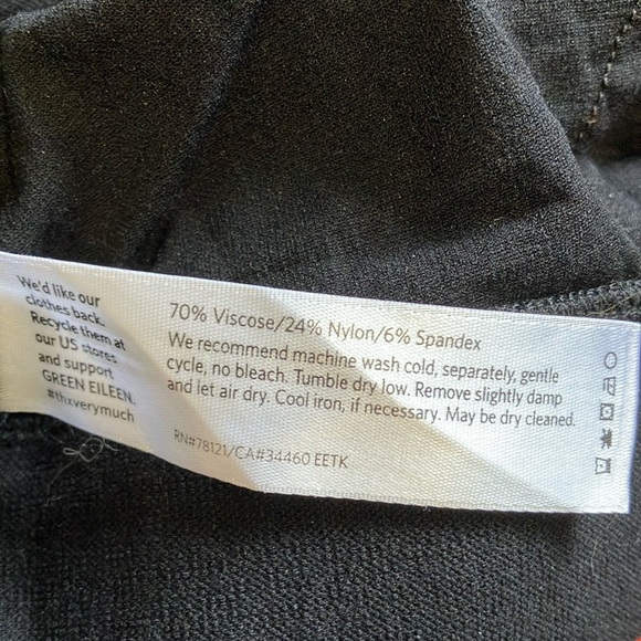 Eileen Fisher Straight cigarette Black Pants - Picture 4 of 4